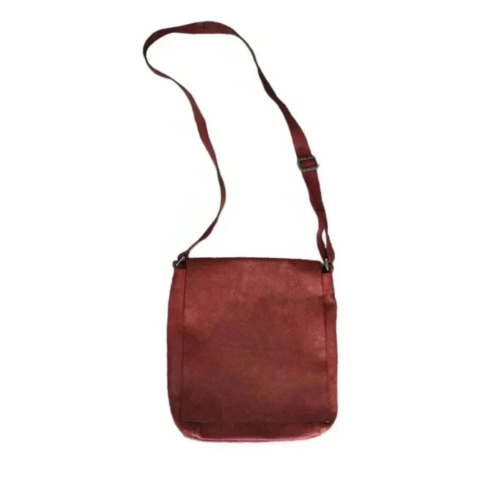 Holden Leathergoods Ireland Burgundy Red Suede Leather Handcrafted Satchel Bag